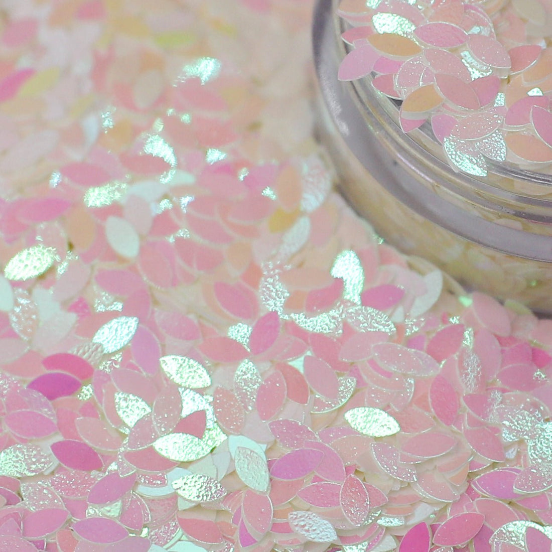 Pink Pearl Rice Shape Nail Glitter