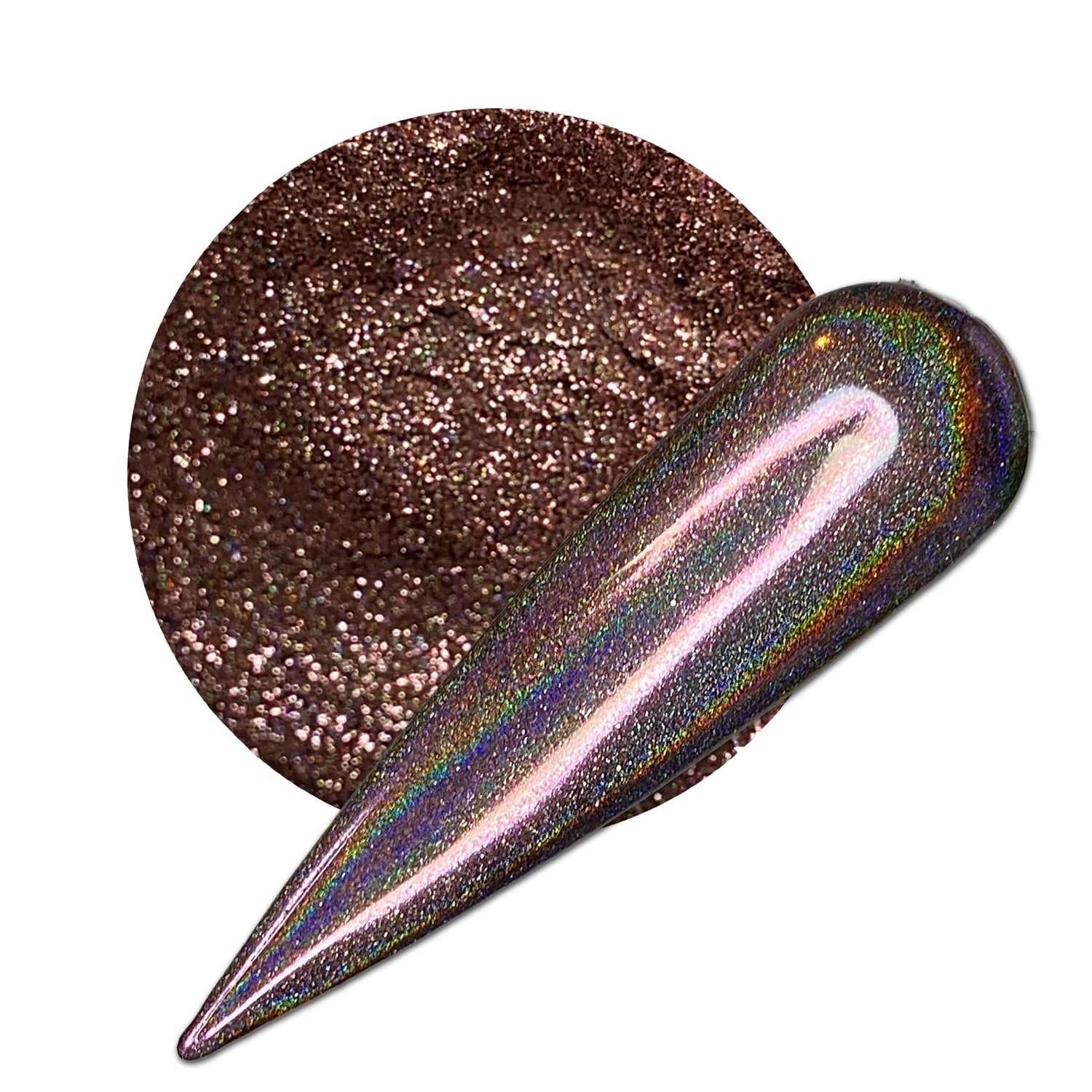 PLATINUM Holographic Rose Gold Chrome Nail Art Pigment