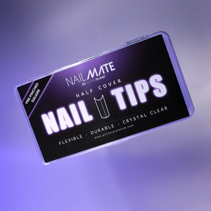 Pre-Pinched Square C Curve Nail Tips - 500pcs