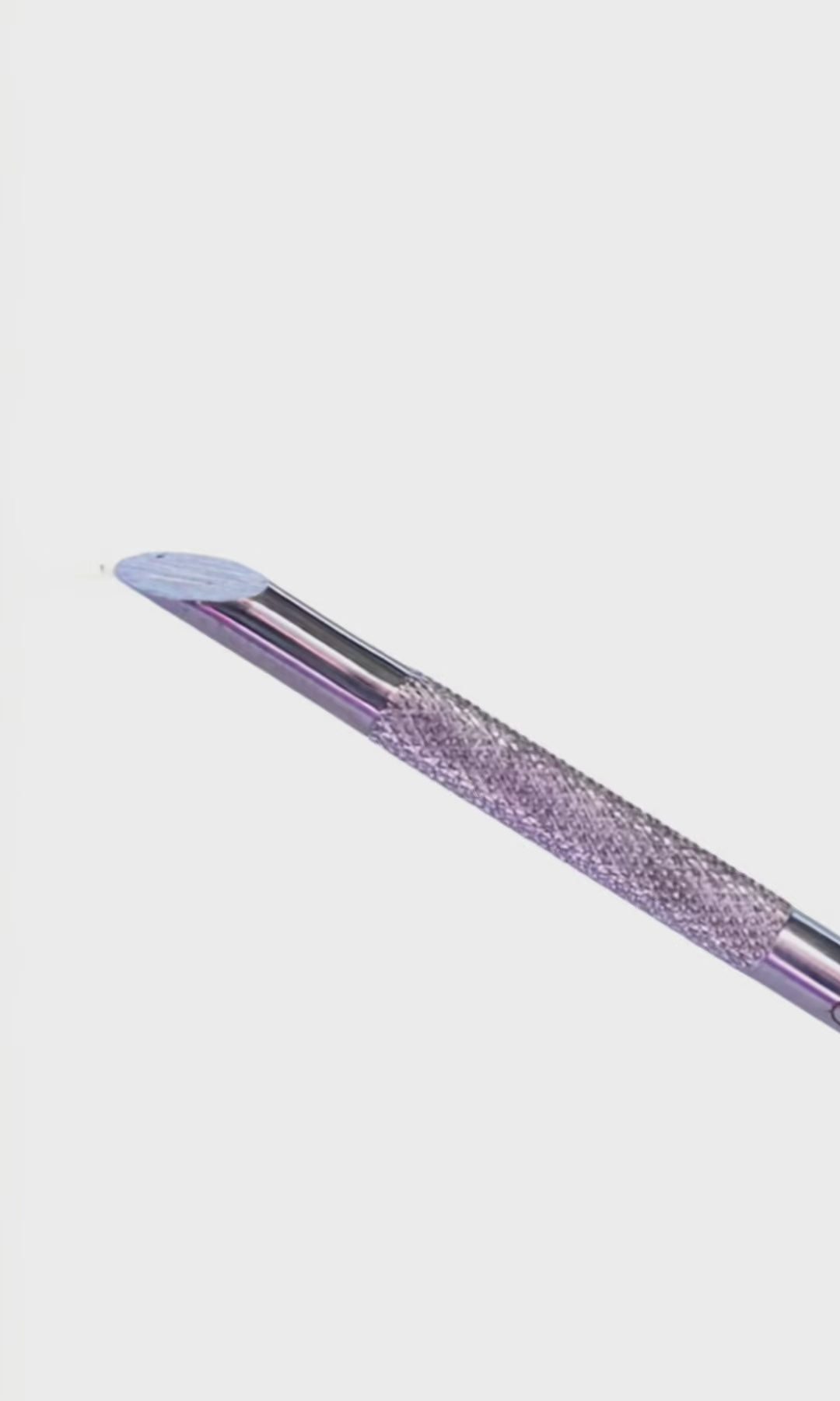 Stainless Steel Cuticle Pusher with Loop Scraper - File Grits Included