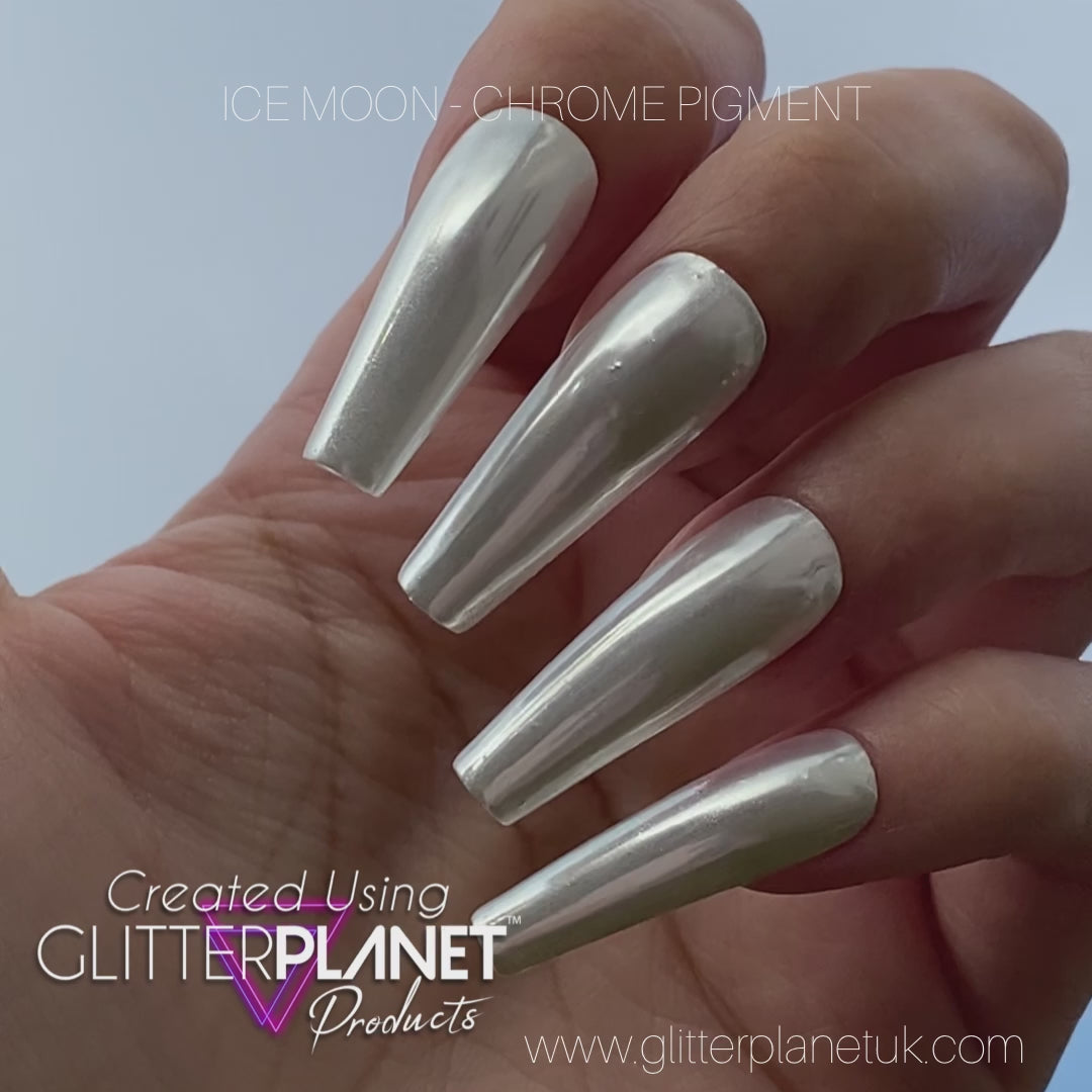 Ice Moon Glaze White Chrome Powder
