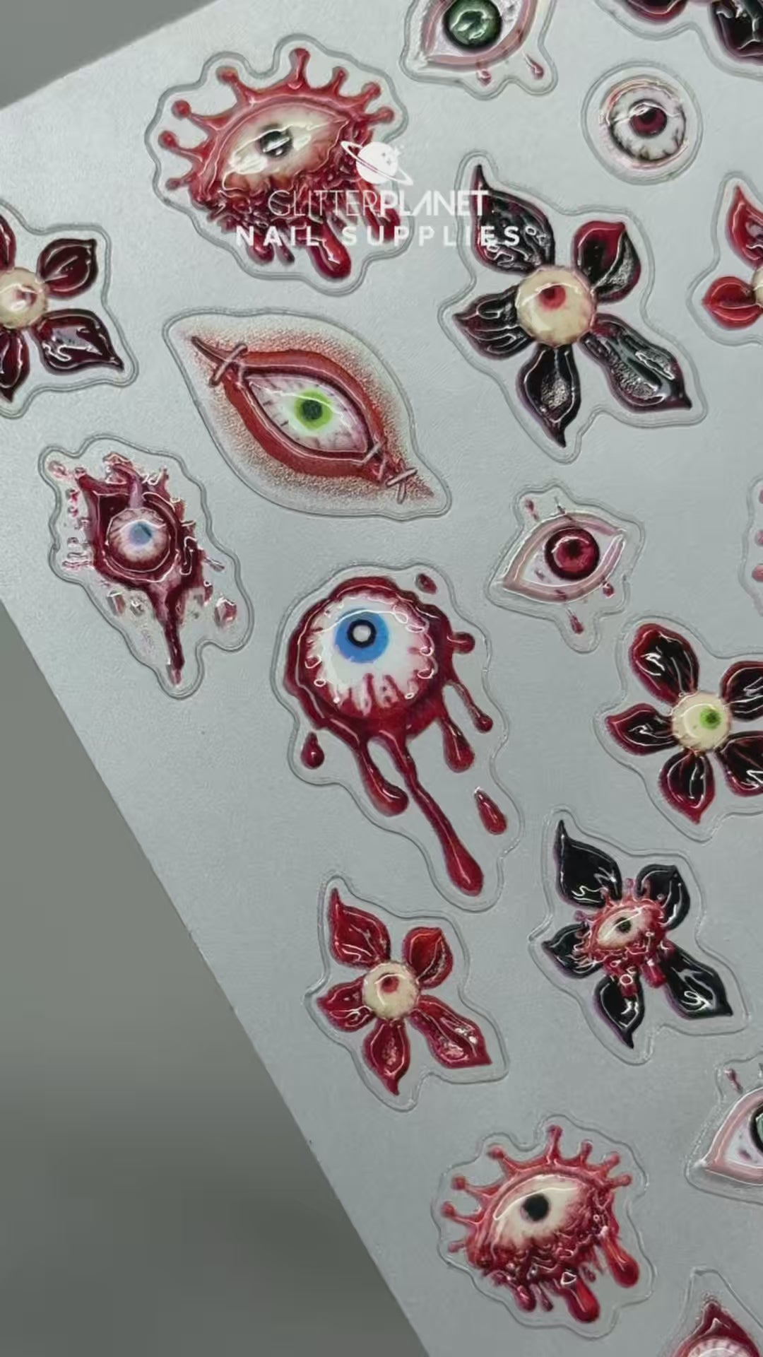 Spooky Eyes Halloween Nail Art Sticker