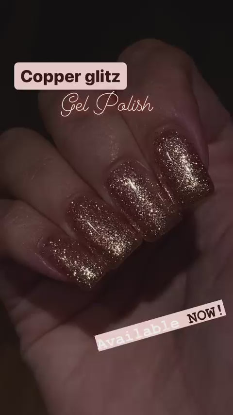 Nail Mate 'Copper Glitz' Glitter Gel Polish 15ml