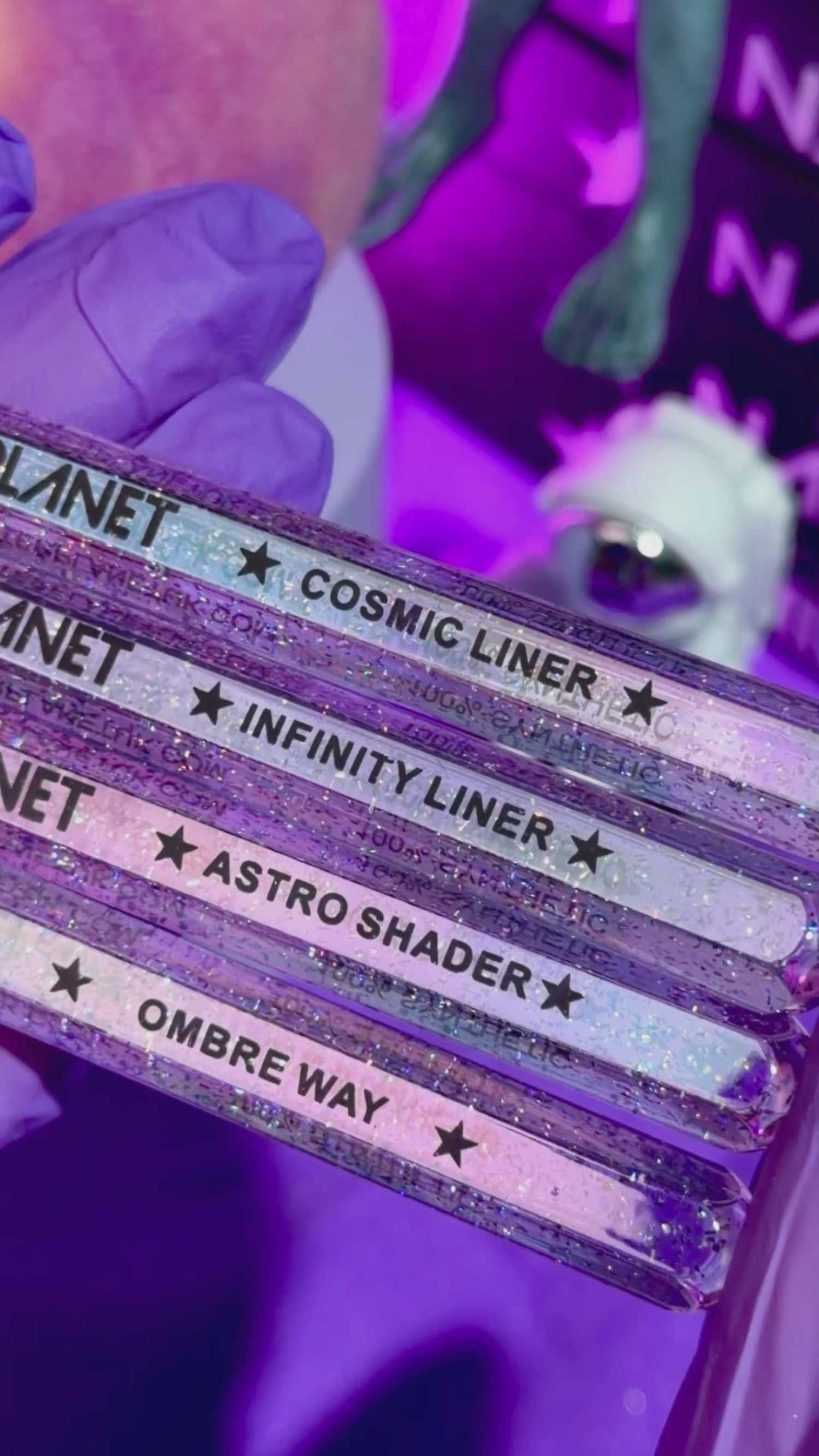 Space Babe 4 pcs Nail Art Brush Bundle