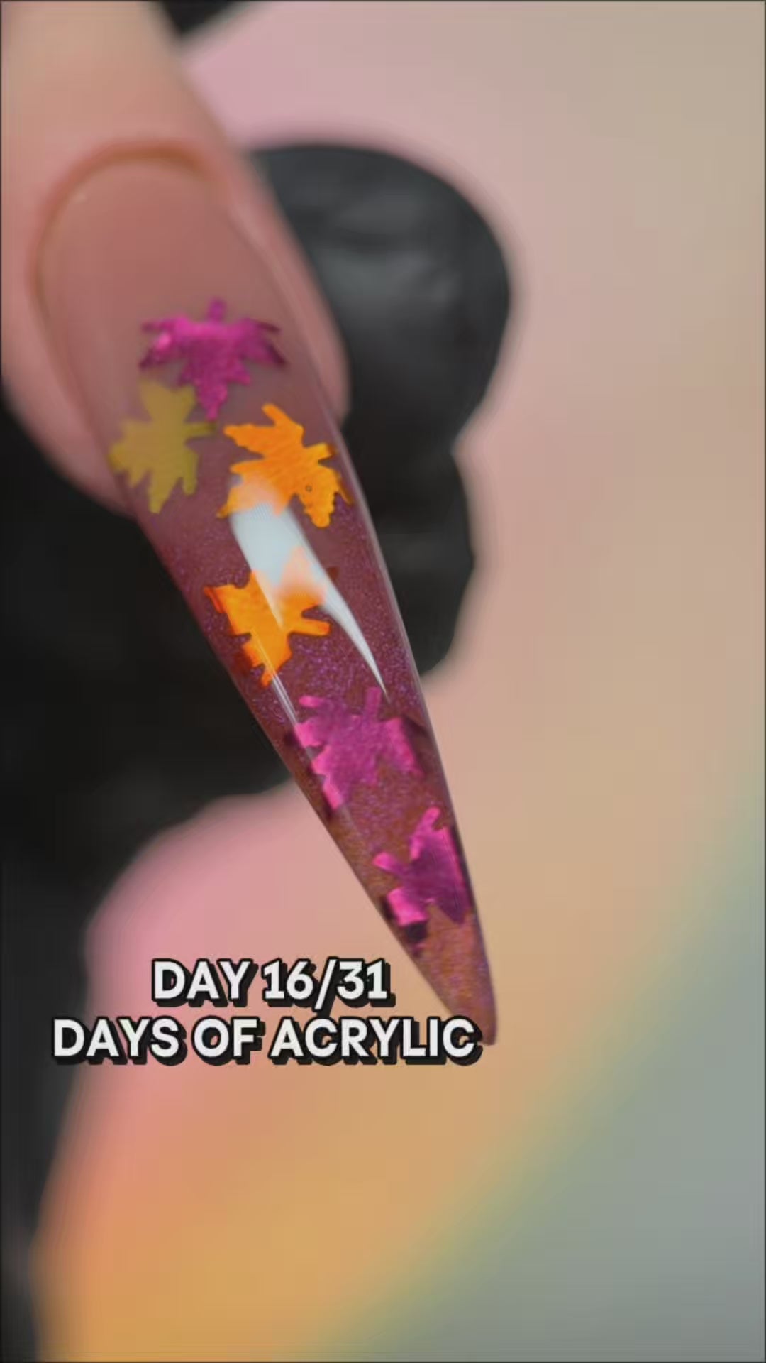 Autumn Maple Leaves Nail Art Shapes