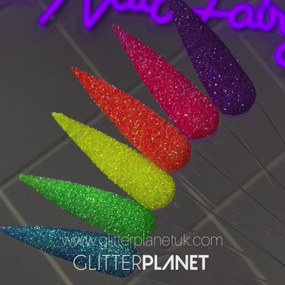 Neon Brights Fine Sugaring Glitter Nail art Set