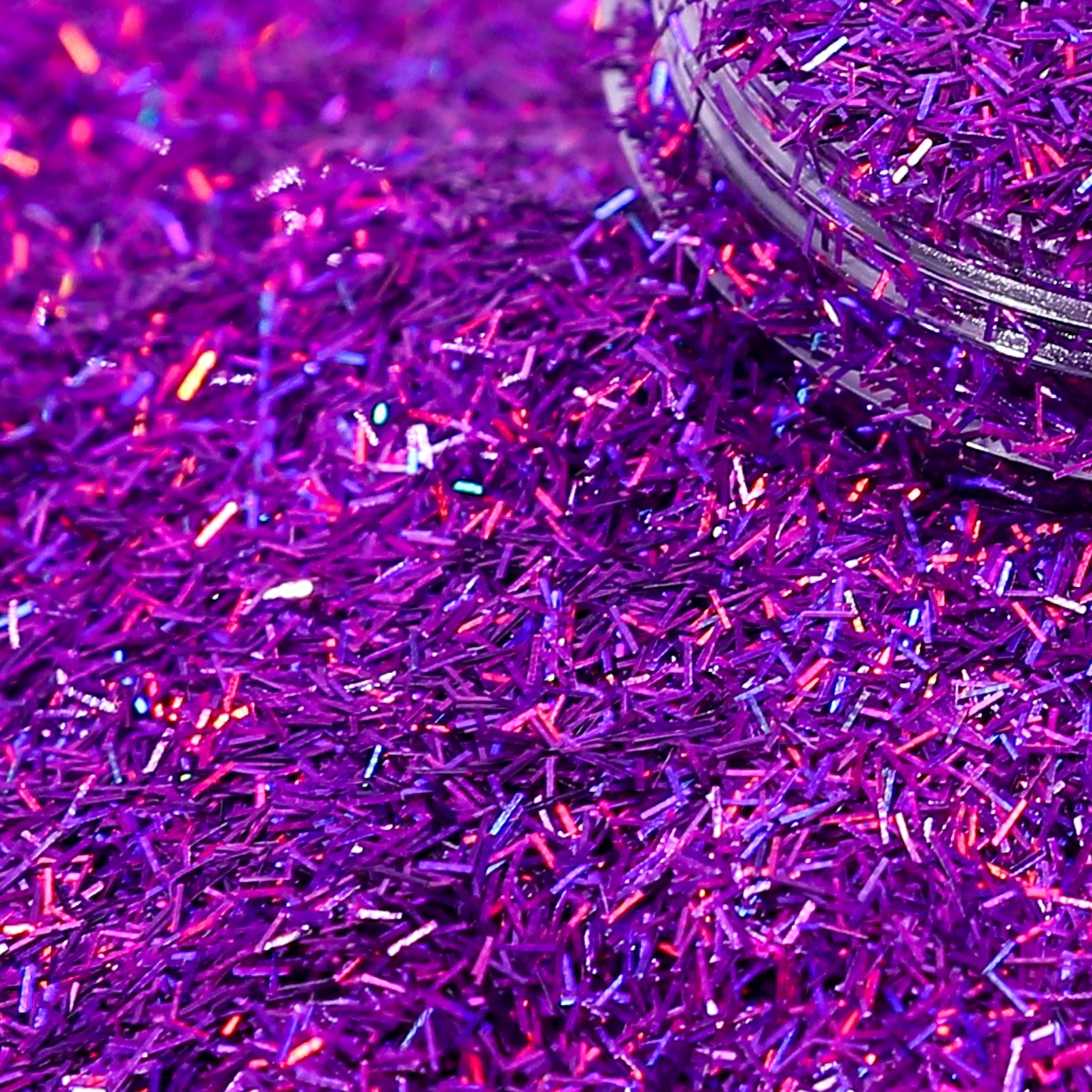 Purple glitter tinsel