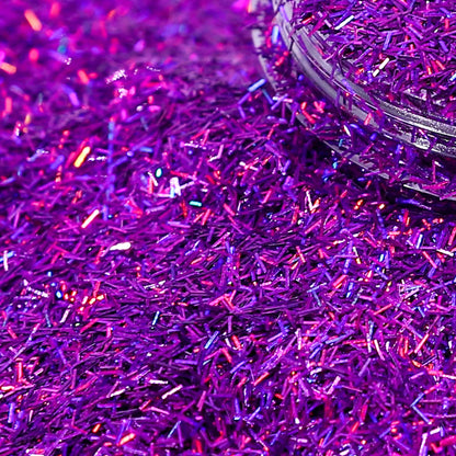 Purple glitter tinsel