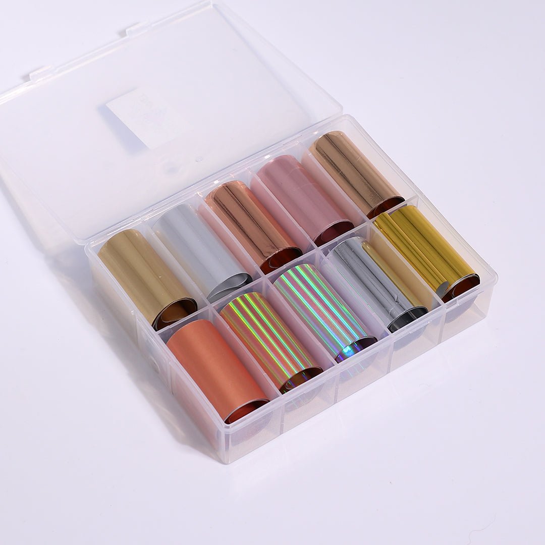 Rose Gold Nail Foils 10pcs Set