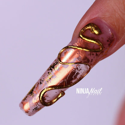 Rose Gold Nail Foils 10pcs Set