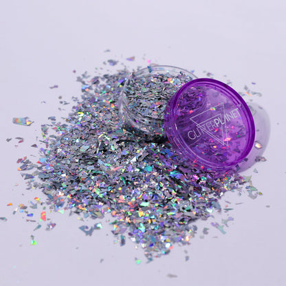 Shards Silver Holographic Nail Glitter 5g