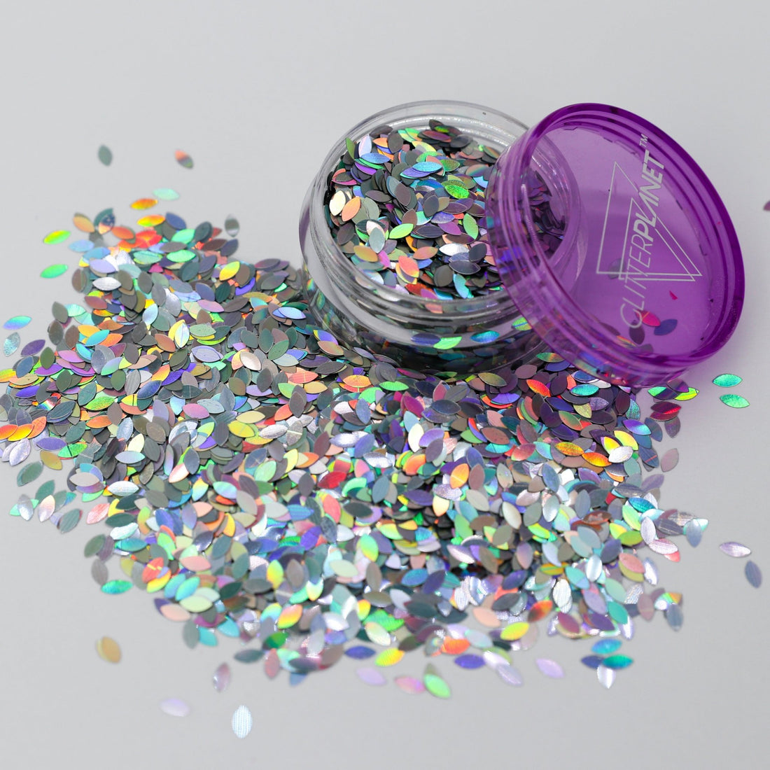Silver Holo Rice Shapes Nail Glitter
