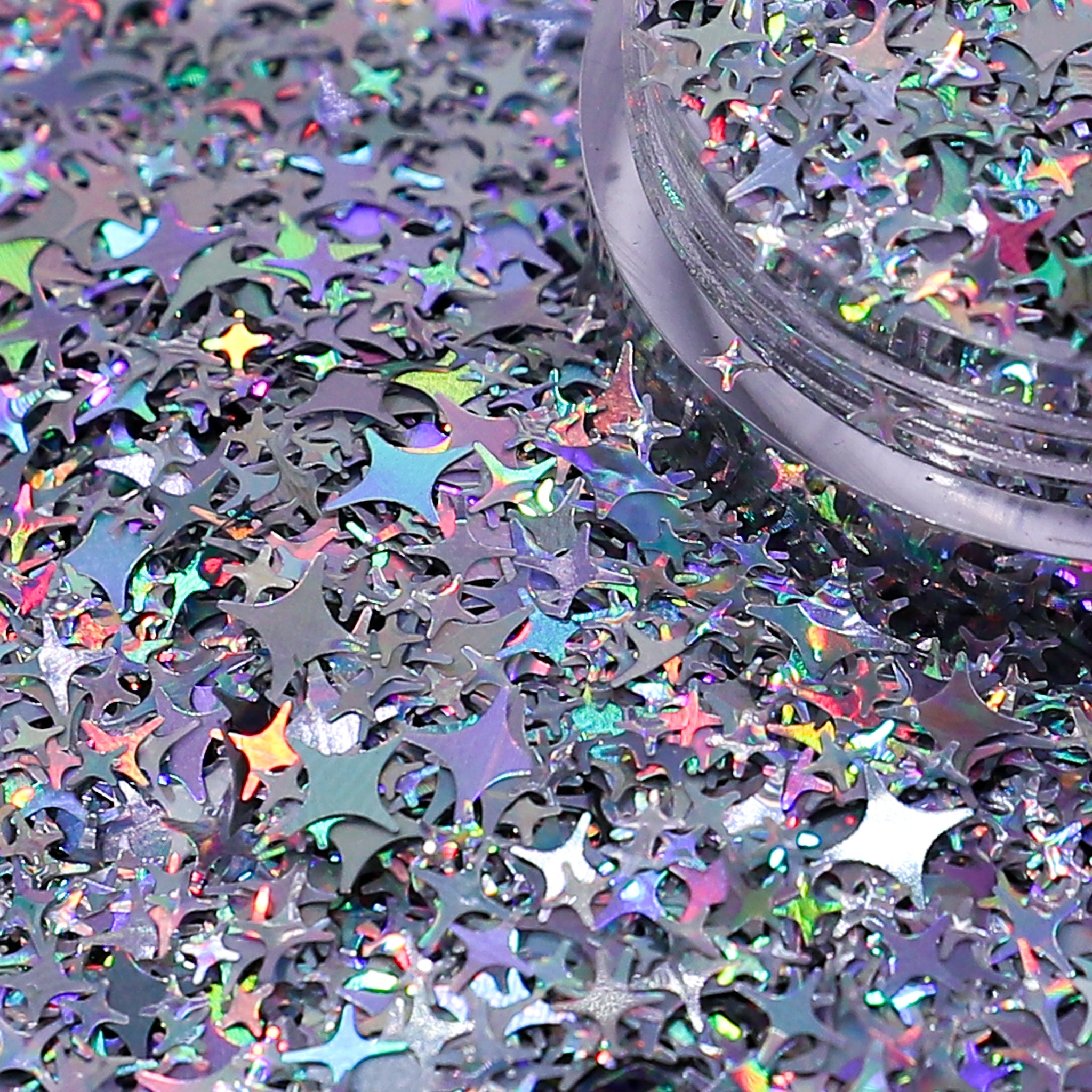 Silver Holographic Lens Flare Nail Glitter