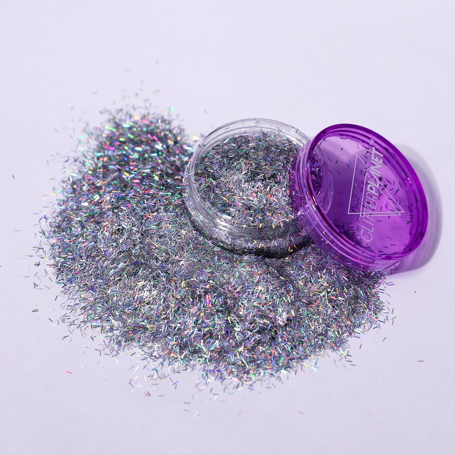 Silver Holographic Tinsel Nail Glitter 5g