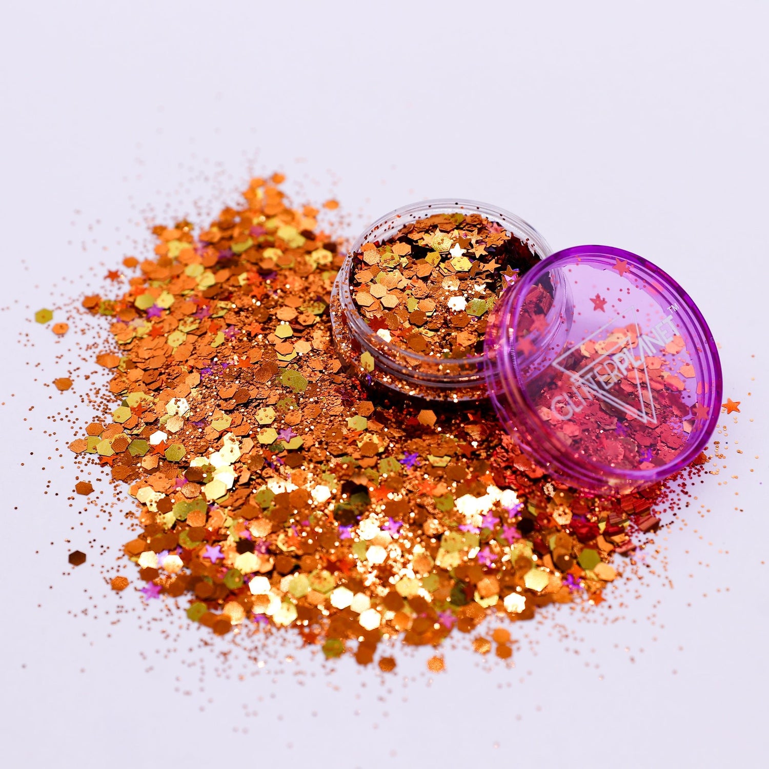 Solstice Copper-Gold Holographic UV Nail Glitter