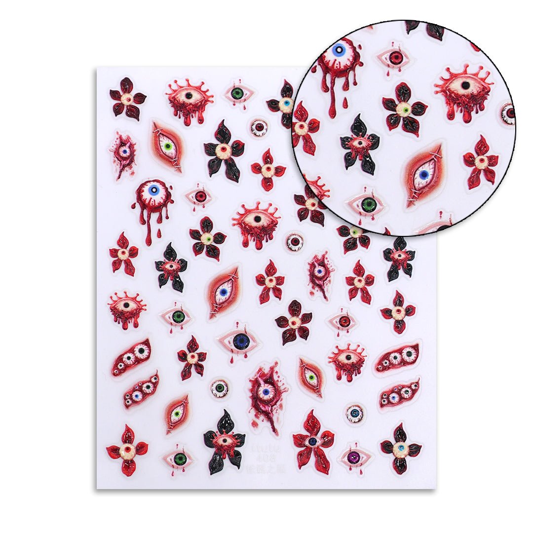 Spooky Eyes Halloween Nail Art Sticker