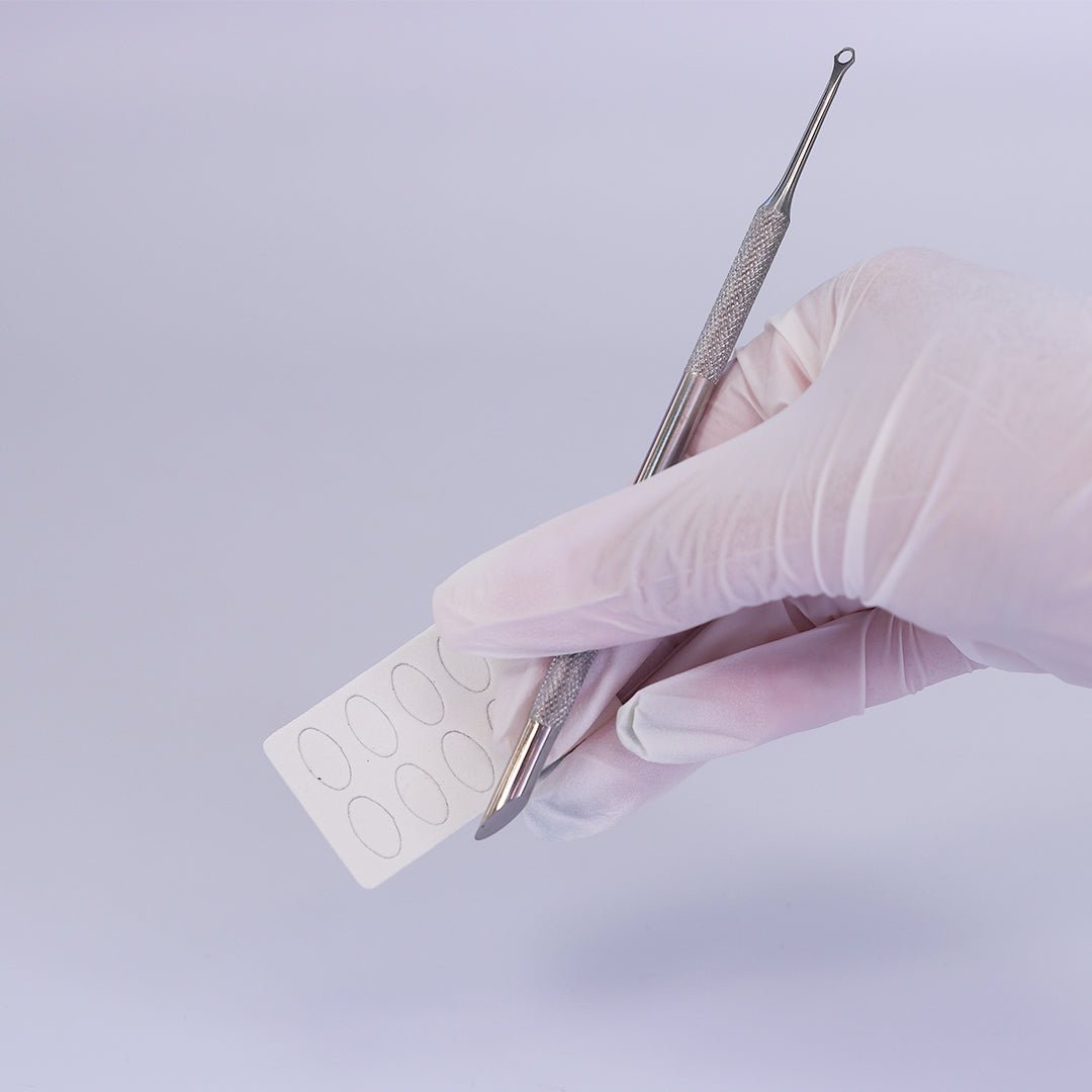 Stainless Steel Cuticle Pusher with Loop Scraper - File Grits Included