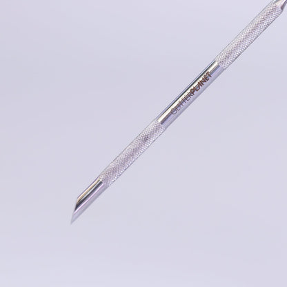 Stainless Steel Cuticle Pusher with Loop Scraper - File Grits Included