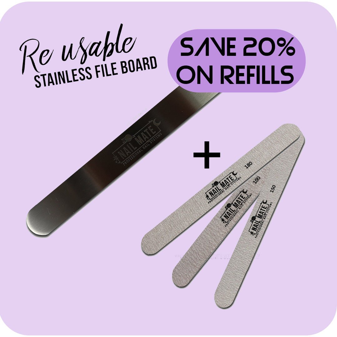Stainless Steel Metal Re-Useable File board Hand File