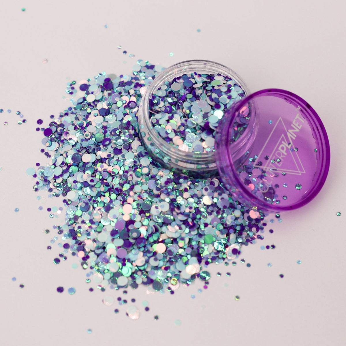Trixie Nail Iridescent Purple, Blue &amp; White Nail Glitter