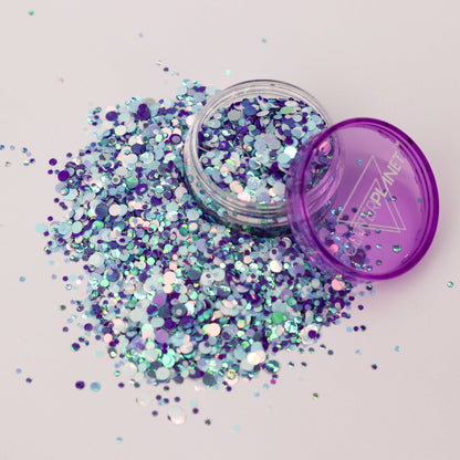 Trixie Nail Iridescent Purple, Blue &amp; White Nail Glitter