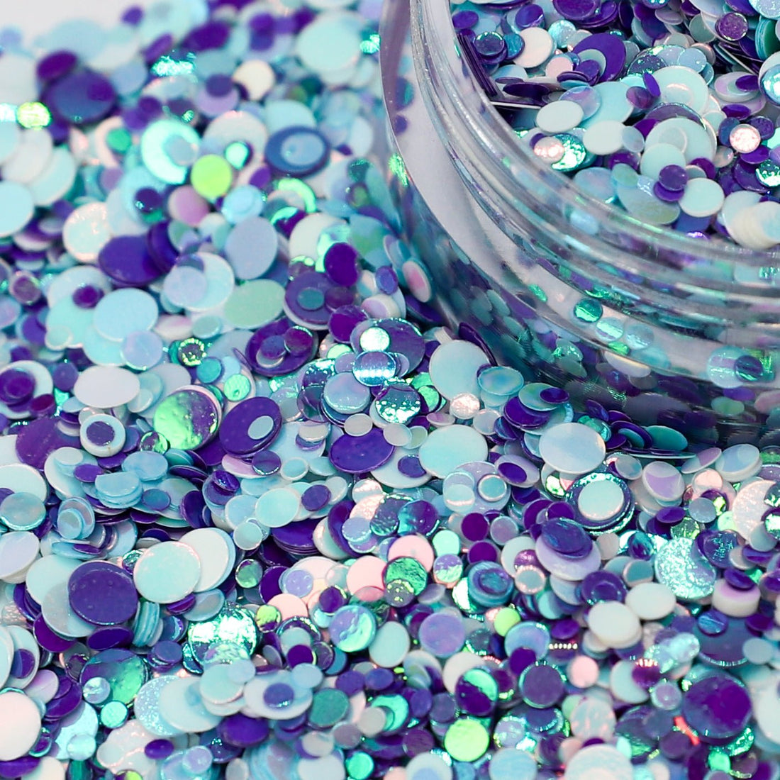 Trixie Nail Iridescent Purple, Blue &amp; White Nail Glitter