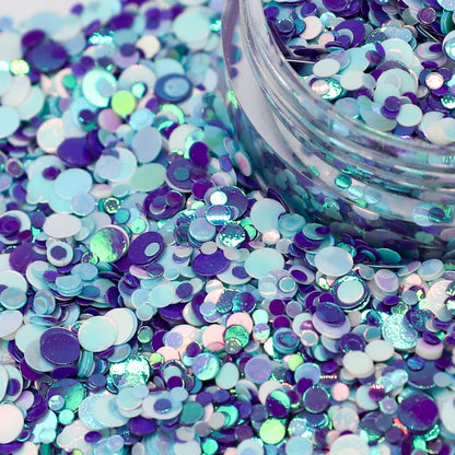 Trixie Nail Iridescent Purple, Blue &amp; White Nail Glitter