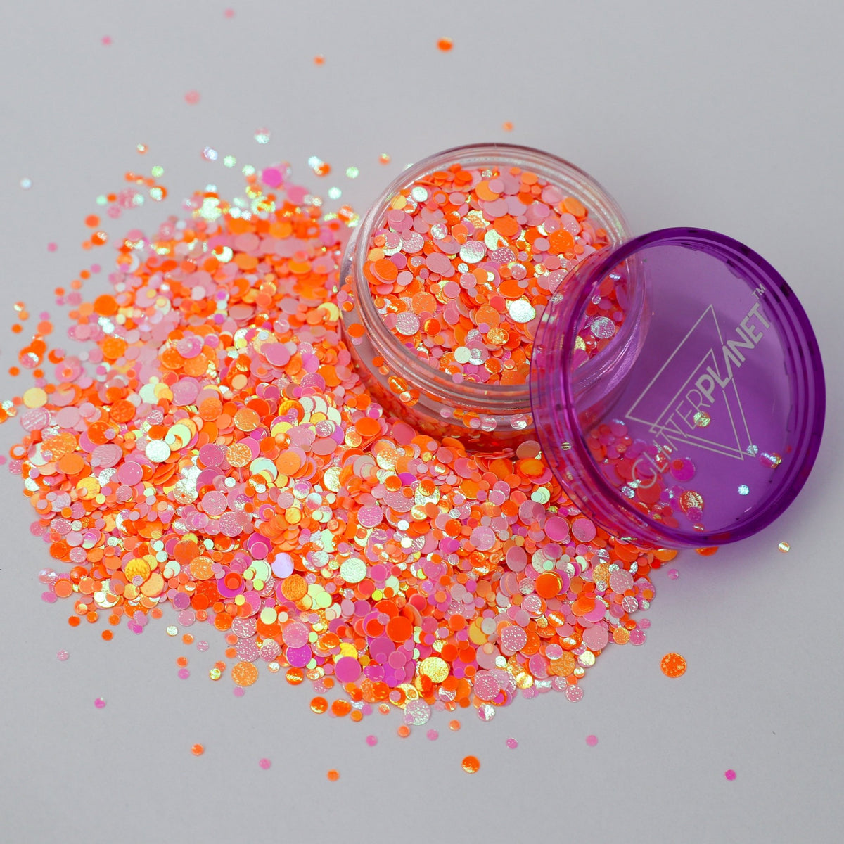 Tutti Fruity Iridescent Orange &amp; Pink Nail Glitter