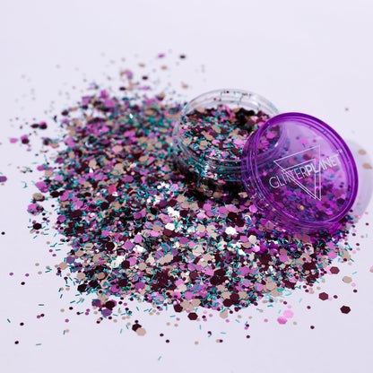 Twisted Plumb Matallic Plumb &amp; Teal Nail Glitter 5g