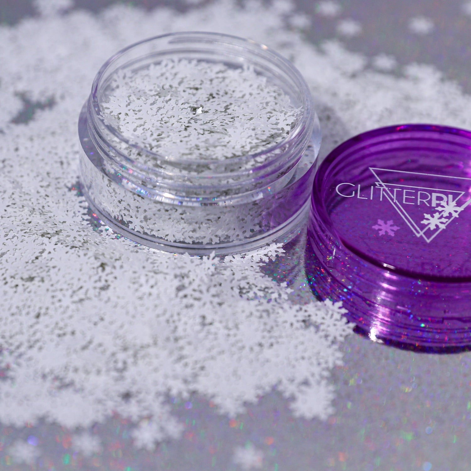 White Snowflake Shape Nail Glitter 5g