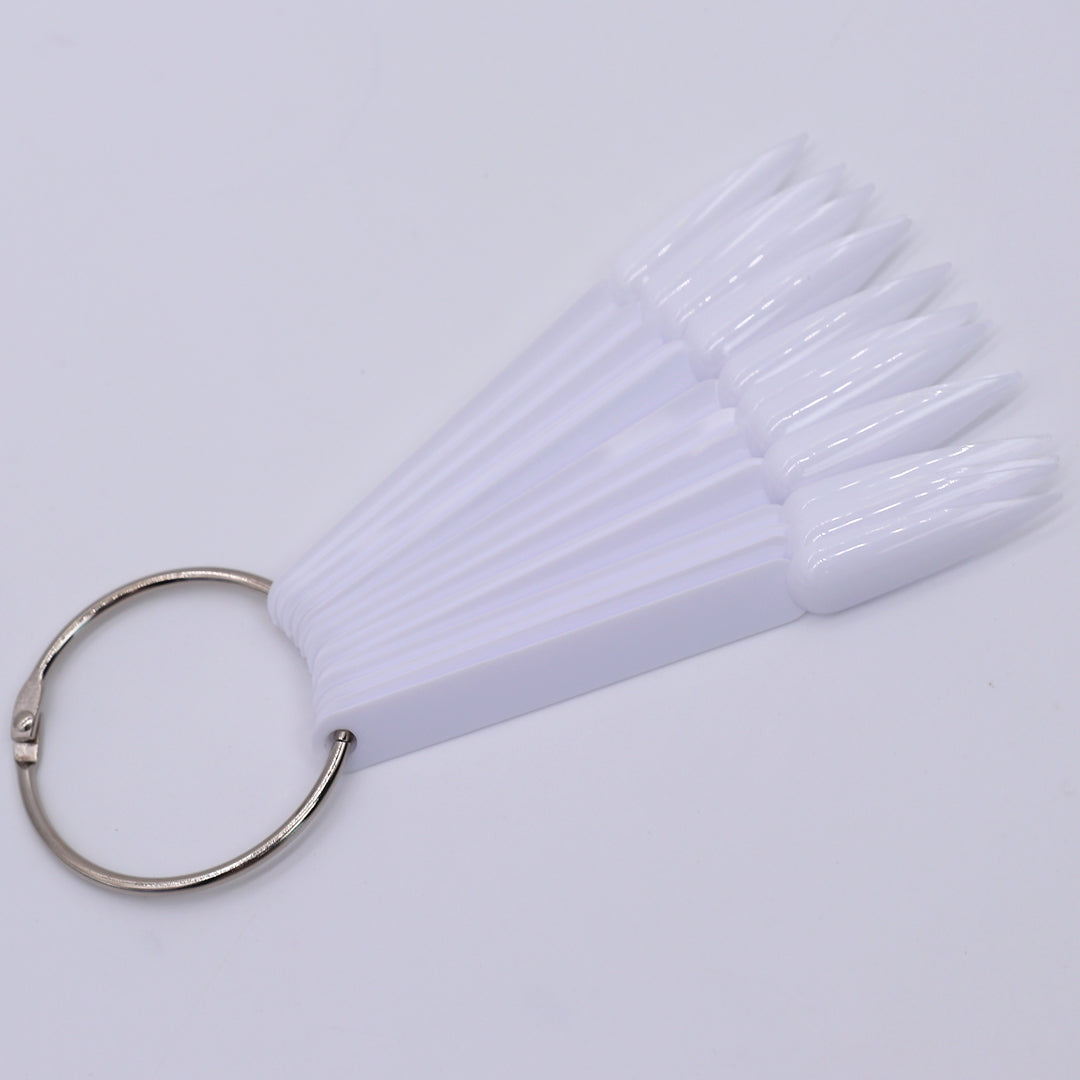 50pcs White Stiletto Swatch Sticks