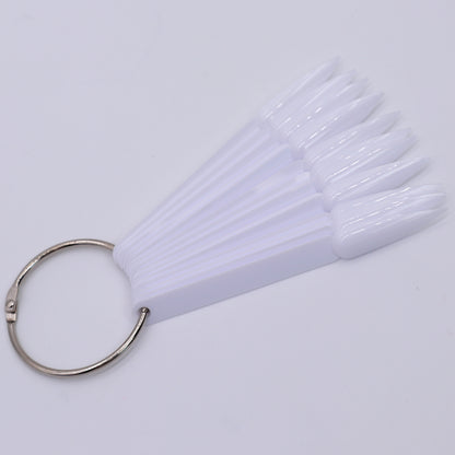 50pcs White Stiletto Swatch Sticks