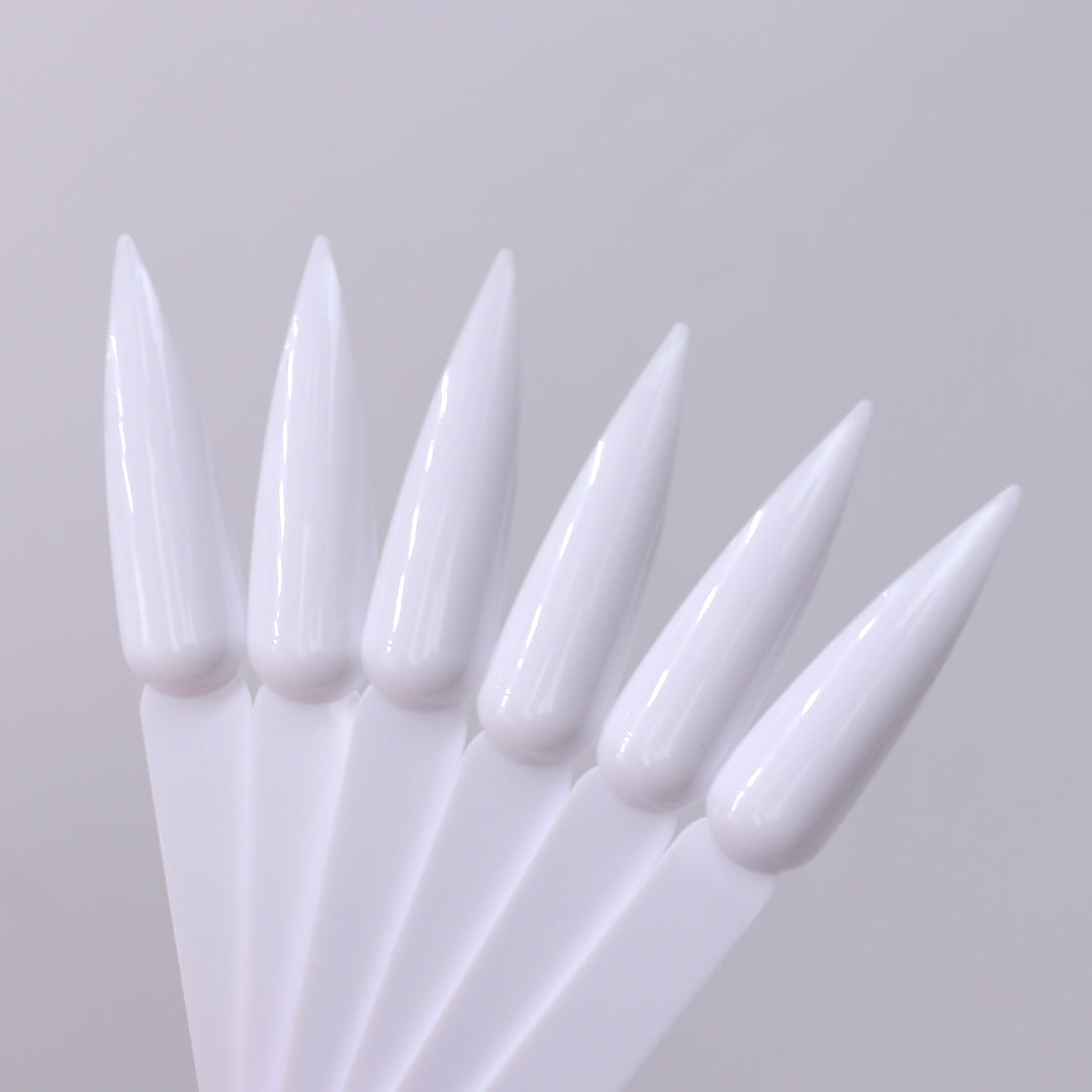 50pcs White Stiletto Swatch Sticks