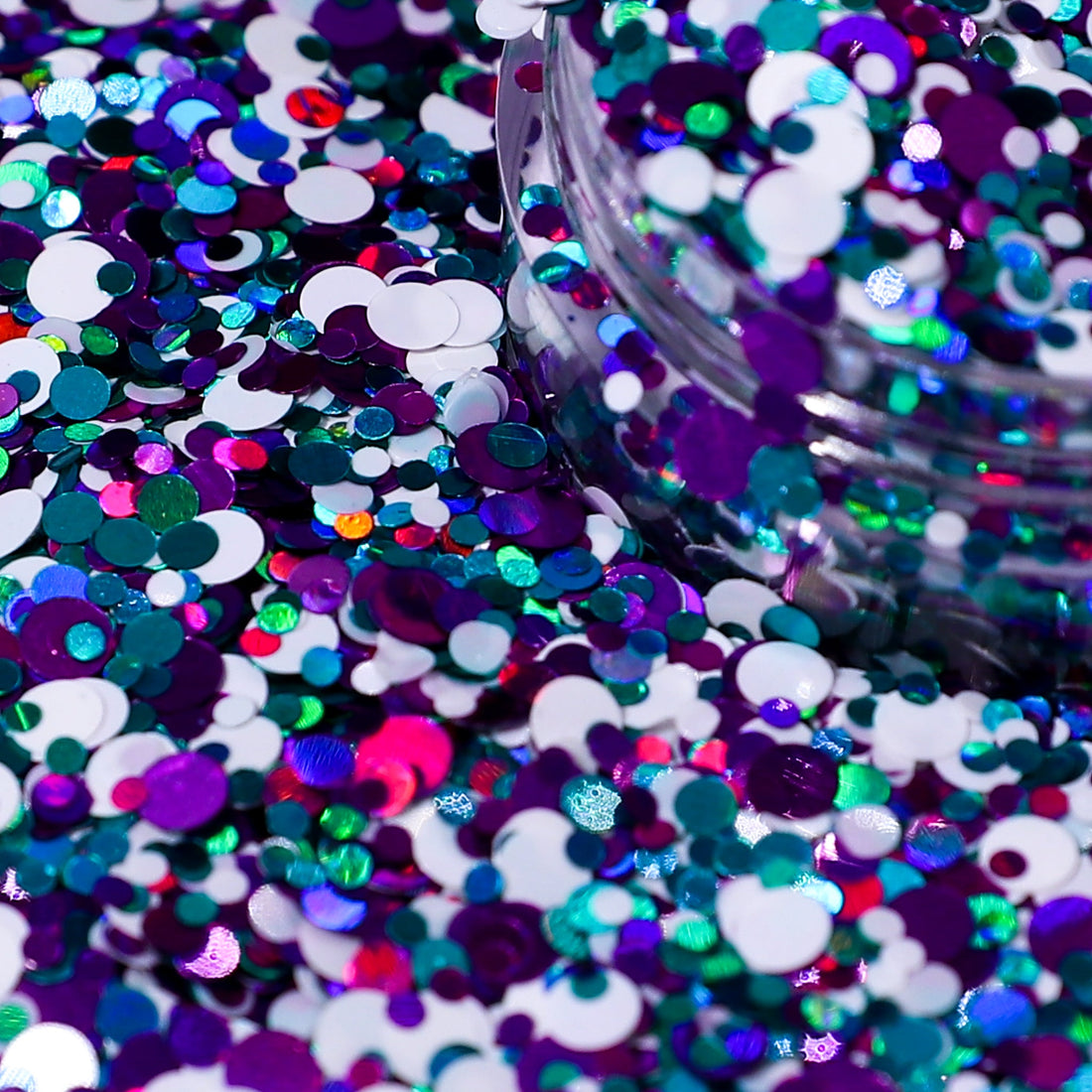 Wonderland | Purple, White &amp; Teal Nail Glitter 