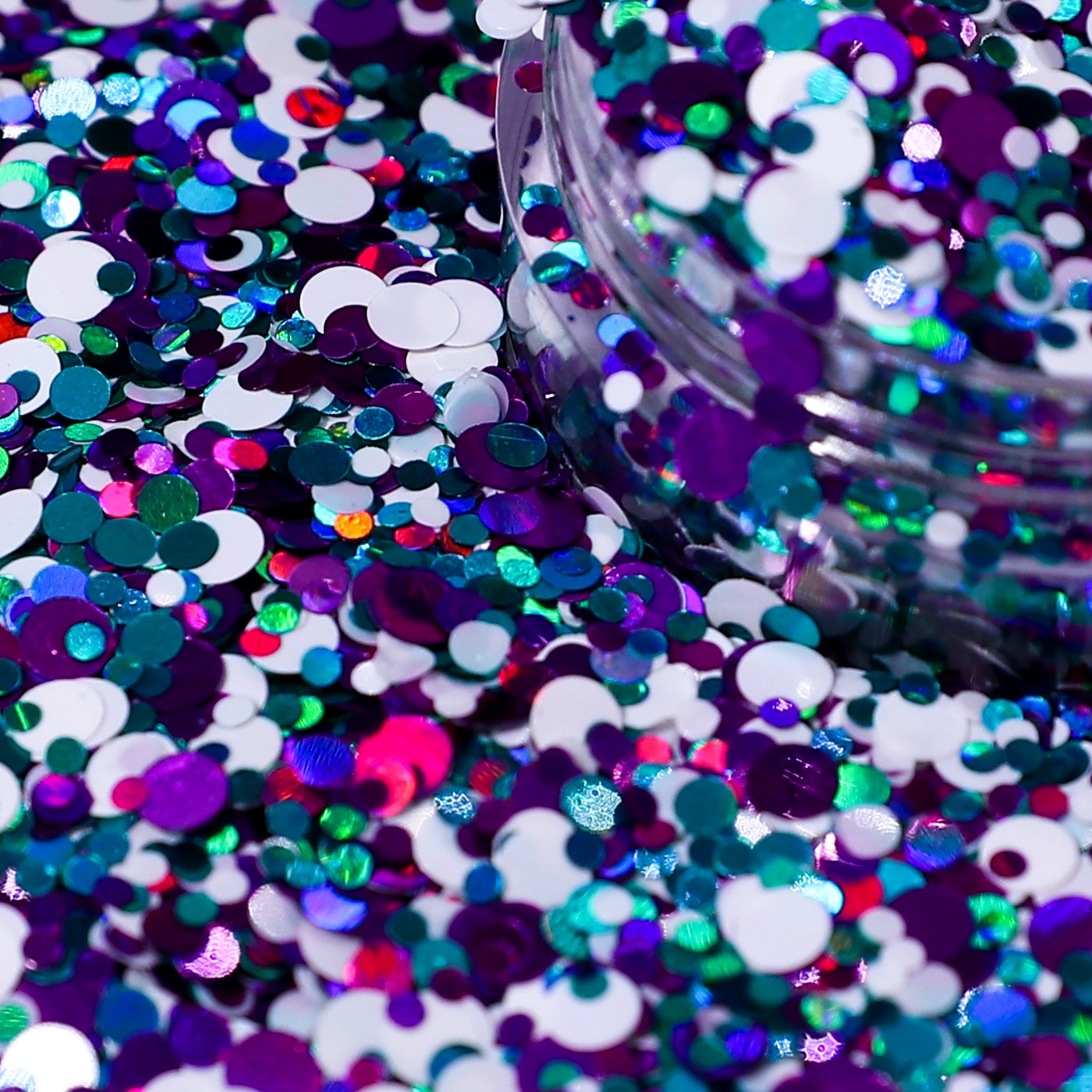 Wonderland | Purple, White &amp; Teal Nail Glitter 