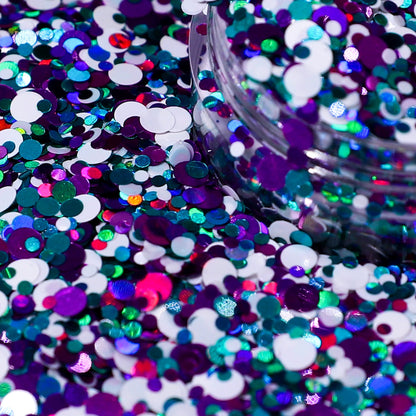 Wonderland | Purple, White &amp; Teal Nail Glitter 
