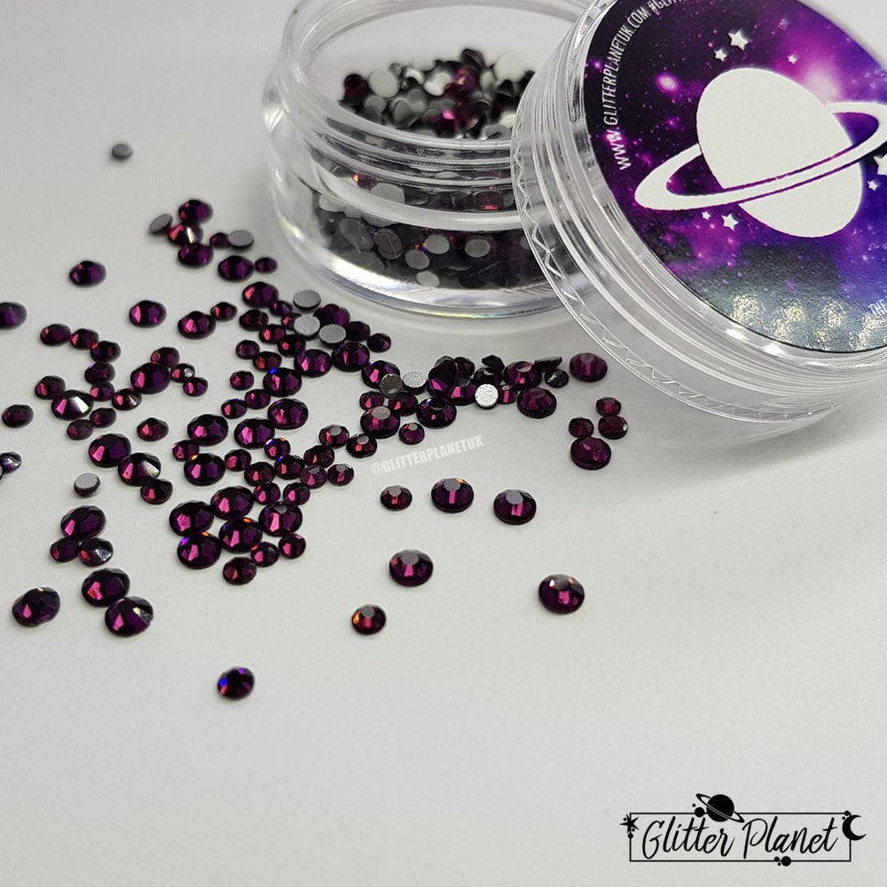 1 POT - Galaxy Purple Crystals Mixed Sizes
