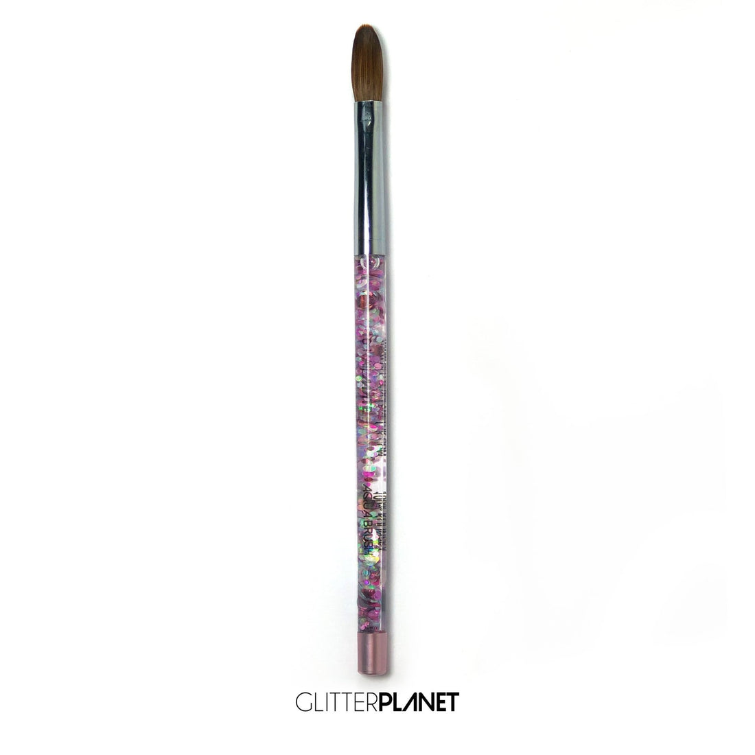 100% Kolinsky Acrylic Nail Brush | Pastel Pink Aqua
