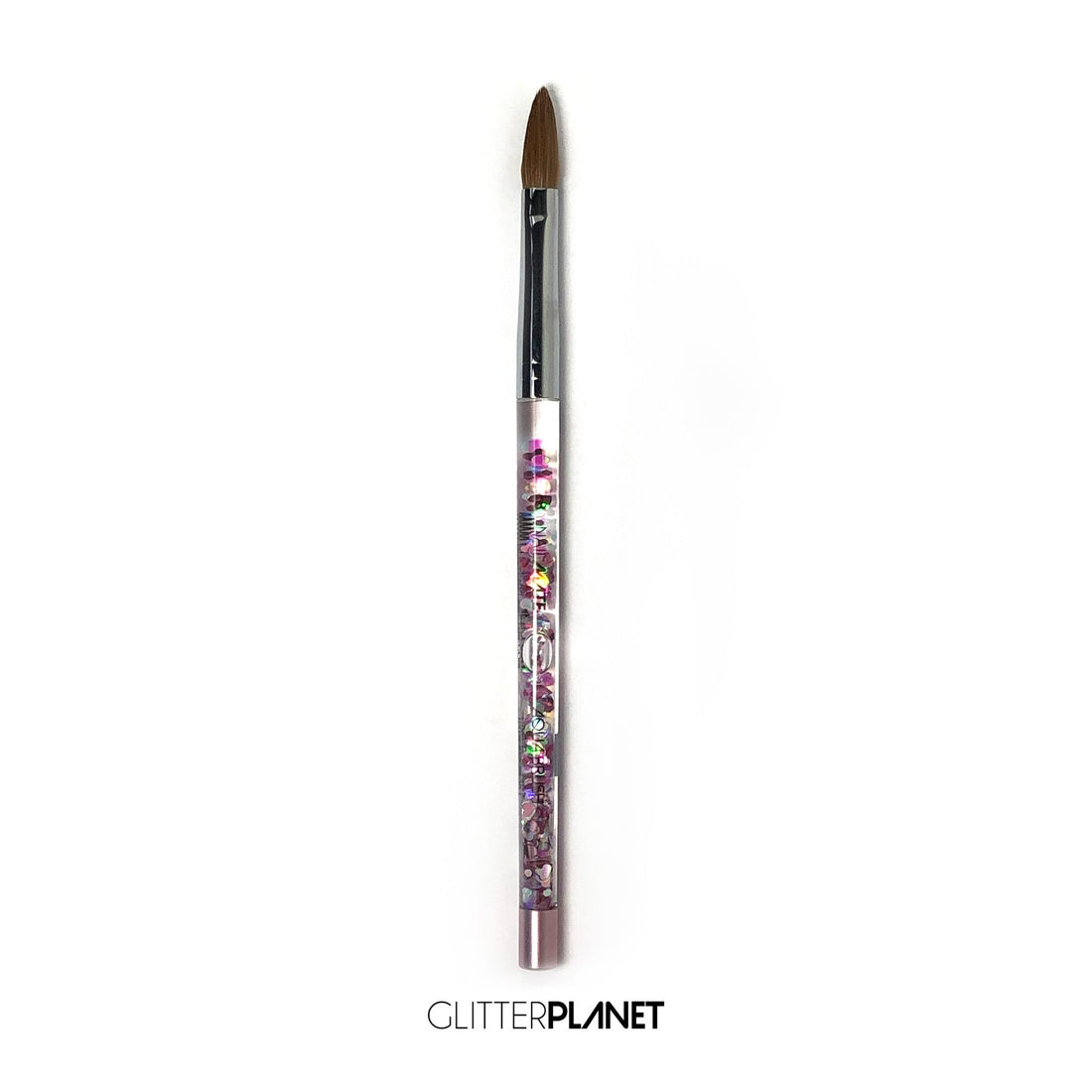 100% Kolinsky Acrylic Nail Brush | Pastel Pink Aqua