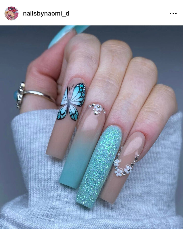 3d Flower Nail Art + Micro Bead Pearls- Pick your colour - Glitter Planet