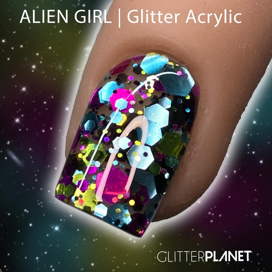 Alien Girl | Glitter Acrylic 10g