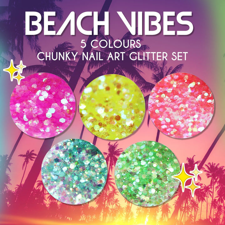 Beach Vibes Chunky Summer Glitter Set