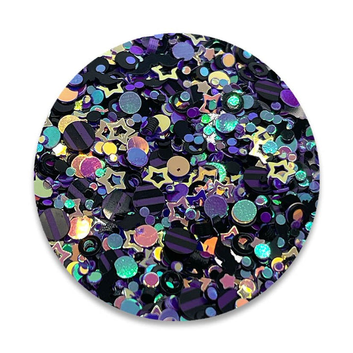Beetle Juice - Black, Purple and Gold Glitter - Glitter Planet