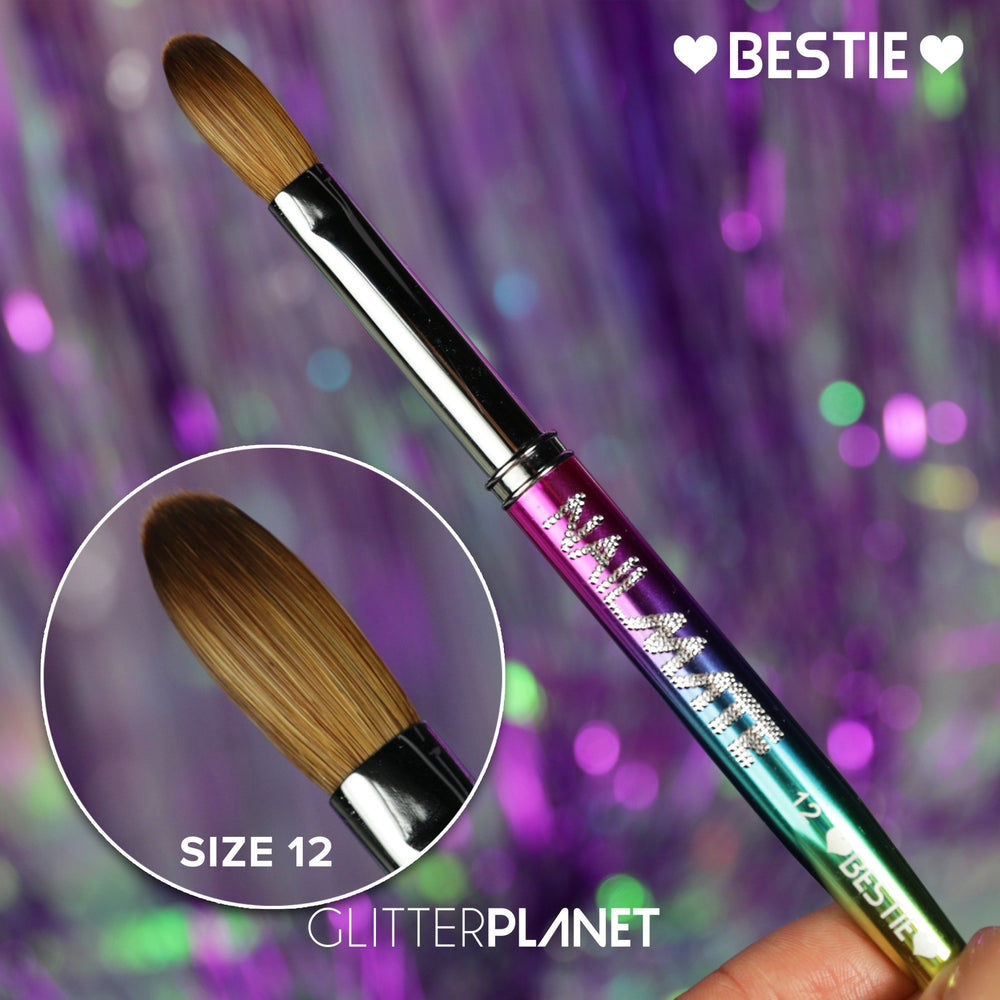 'BESTIE' #12 100% Kolinsky Acrylic Nail Brush