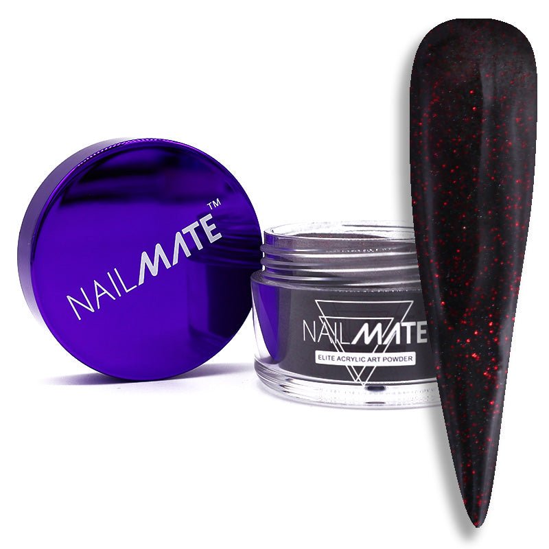 Dark Heart Black & Red Acrylic Powder