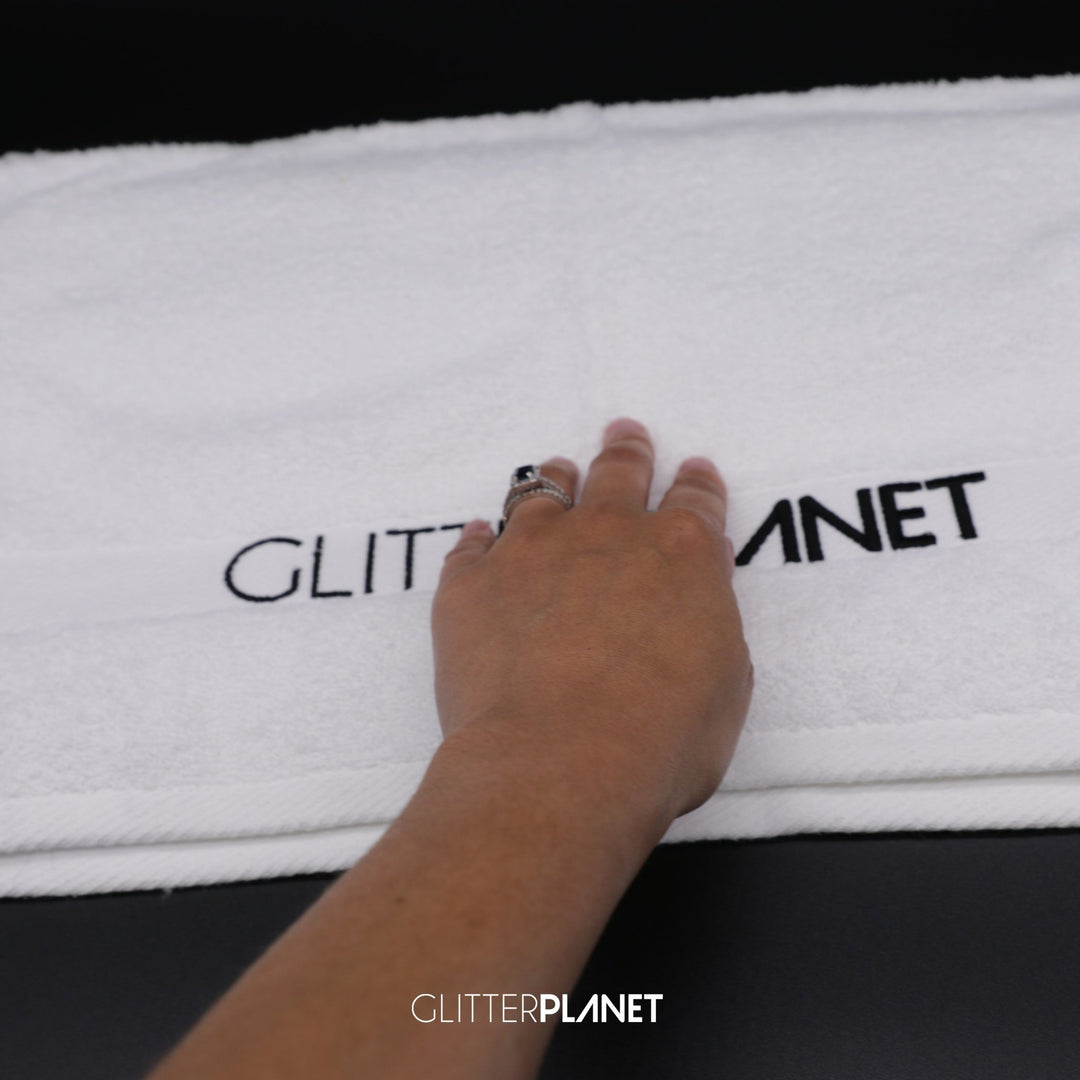 Black or White Glitter Planet Desk Towel