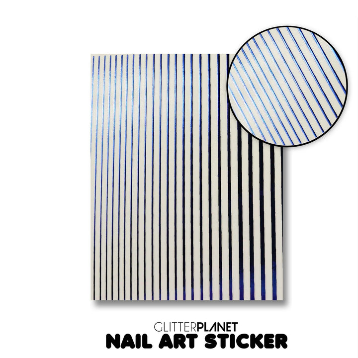 Blue STRIPE Nail Art Sticker