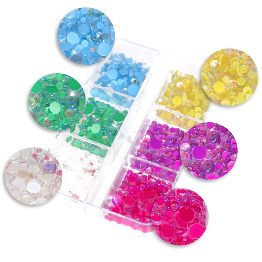 Bubble Nail Art Aurora Mermaid Pearl Charms - Glitter Planet