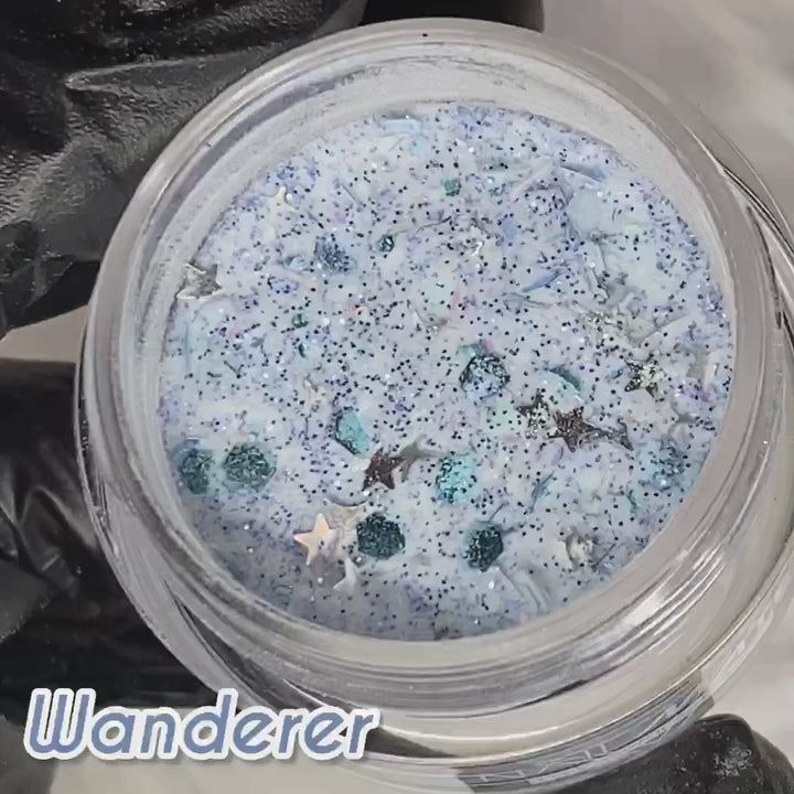 Wanderer Blue Glitter Acrylic Nail Powder