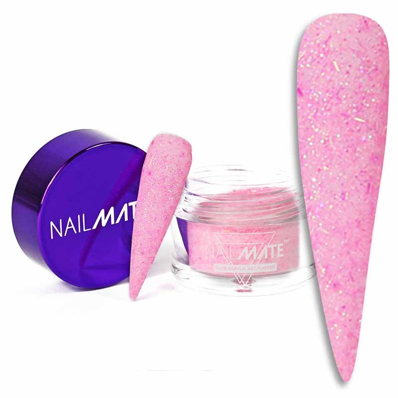 Frillies Pink Acrylic Nail Powder - Glitter Planet